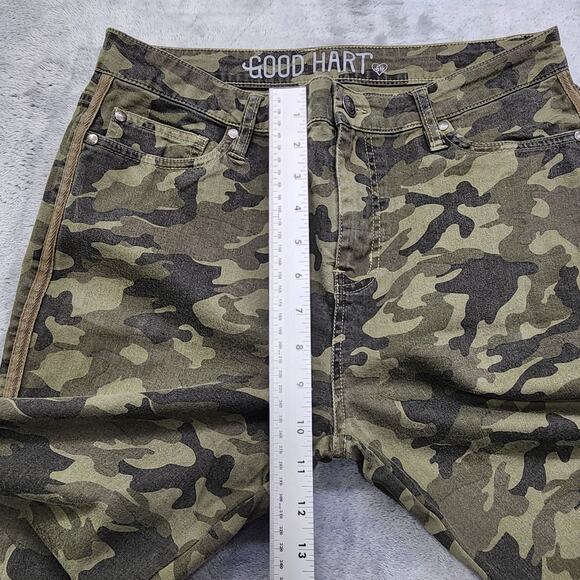 Matilda Jane Good Hart Pants Womens 10 Green Camo Denham Skinny Ankle Stretch - Picture 10 of 13